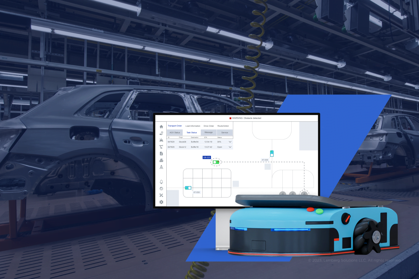 Production Order Handling Middleware for Autonomous Ground Vehicles